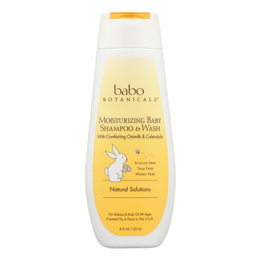 Babo Botanicals - Moisturizing Baby Shampoo And Wash - Oatmilk Calendula - 8 Fl Oz Biskets Pantry 