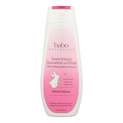 Babo Botanicals - Smooth Detangling Shampoo - Berry Primrose - 8 Fl Oz Biskets Pantry 