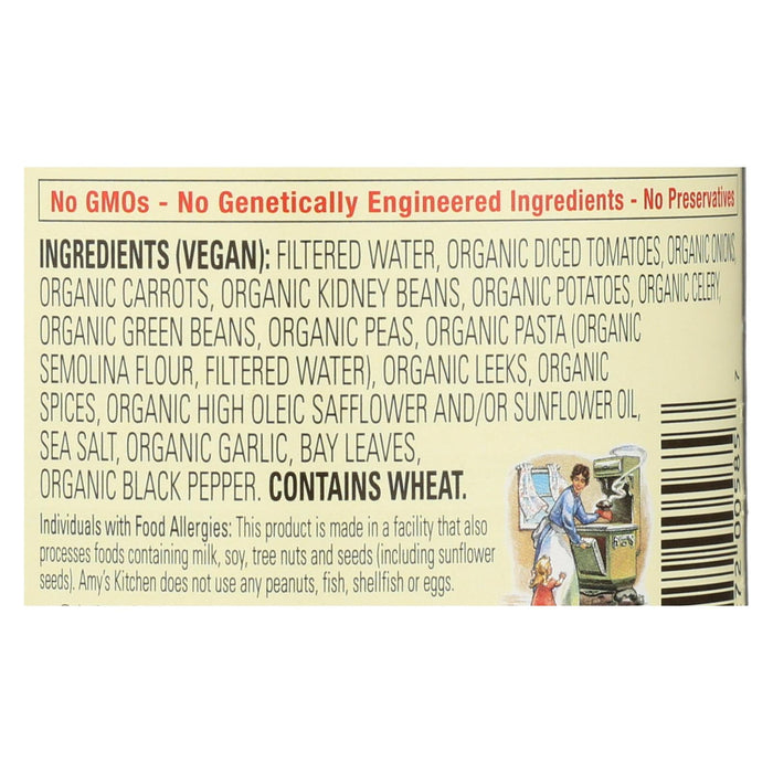 Amy's - Organic Low Sodium Minestrone Soup - Case Of 12 - 14.1 Oz Biskets Pantry 